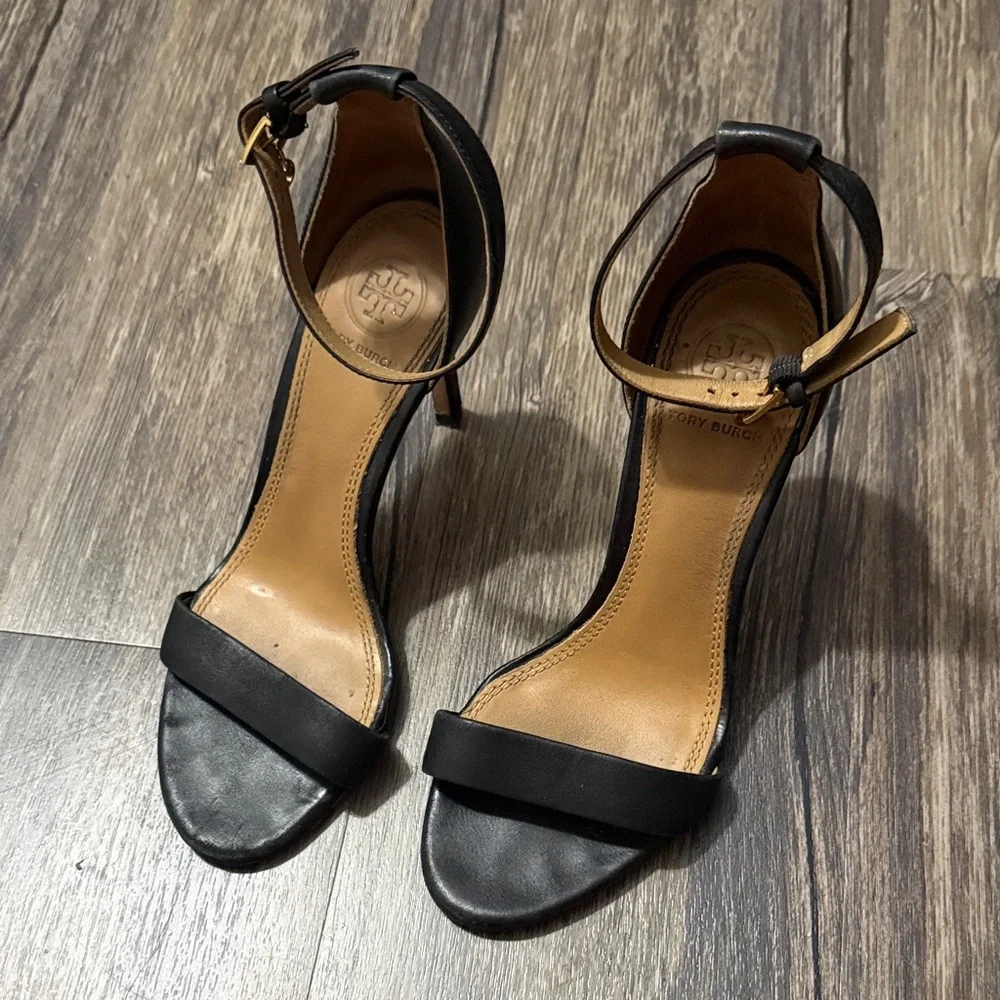 Tory Burch | Black Leather Heels size 5 - Picture 1 of 6